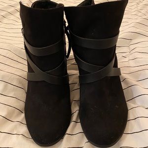 Torrid Black Strappy Booties